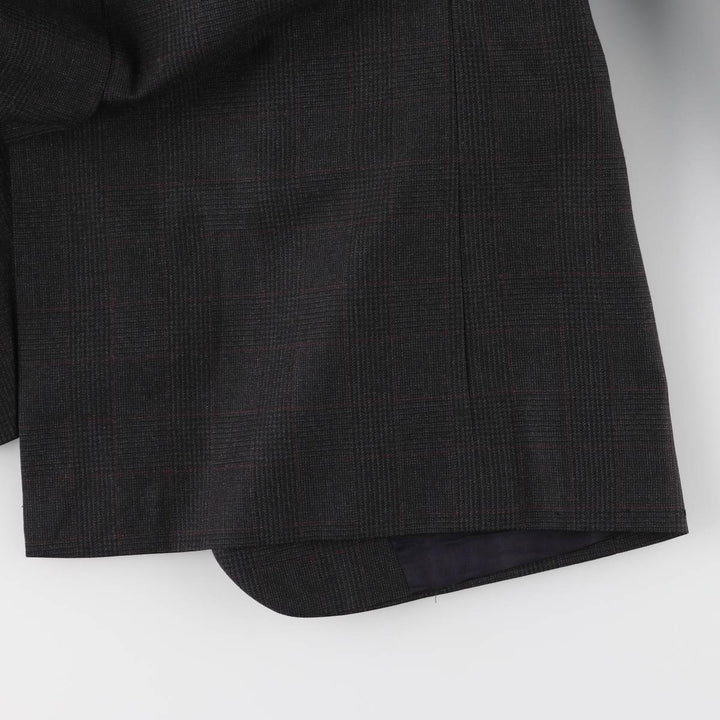 Burberry's Glen Plaid Wool Tailored Jacket, Made in USA, Men's Size L wool gray type Vintage Second Hand