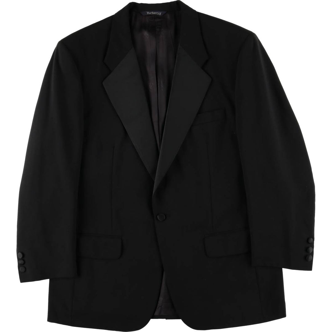 Burberry's wool tailored jacket, men's size L wool black type Vintage Second Hand