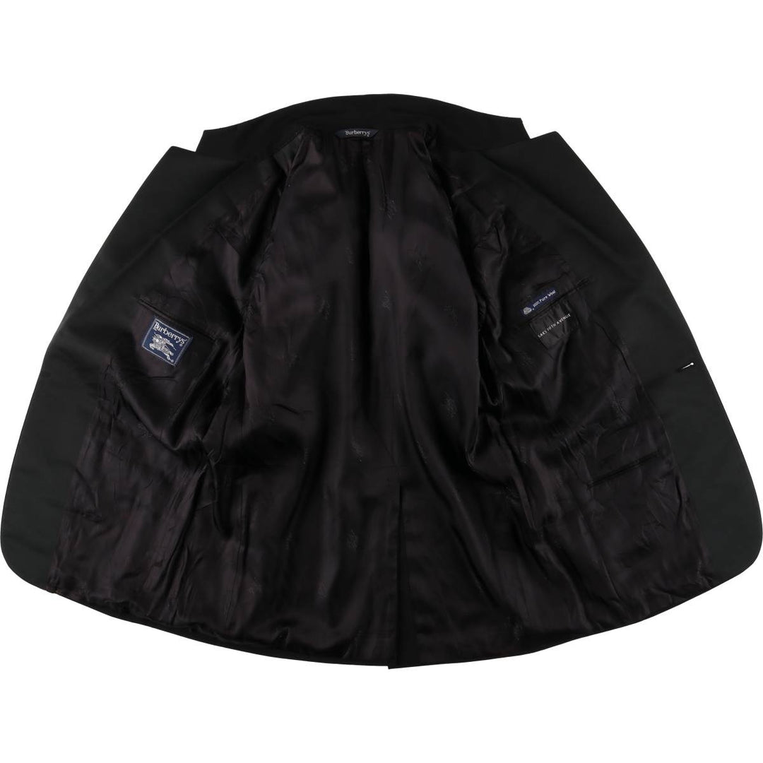 Burberry's wool tailored jacket, men's size L wool black type Vintage Second Hand