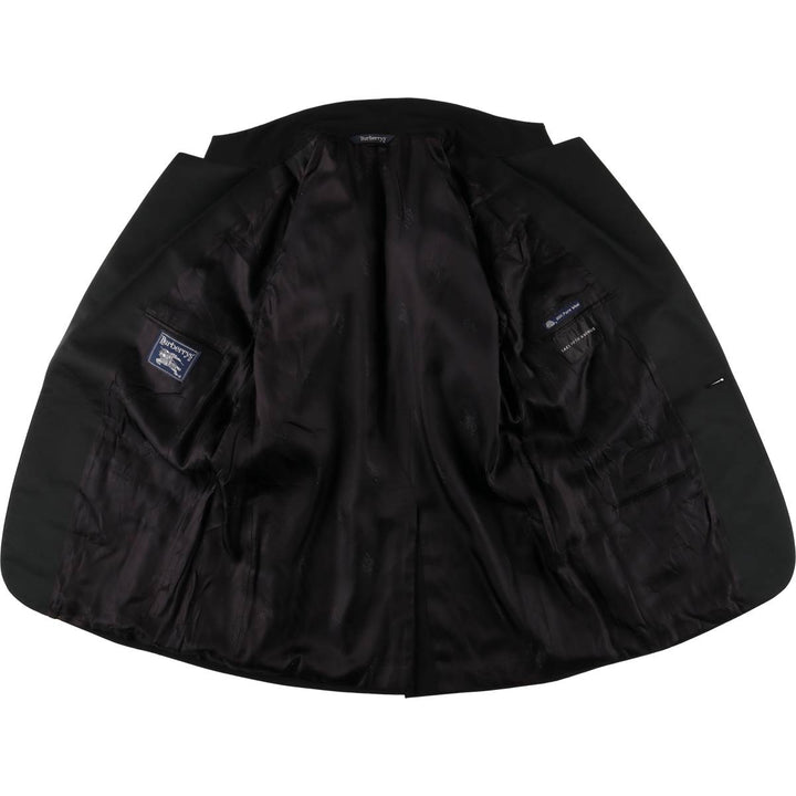 Burberry's wool tailored jacket, men's size L wool black type Vintage Second Hand