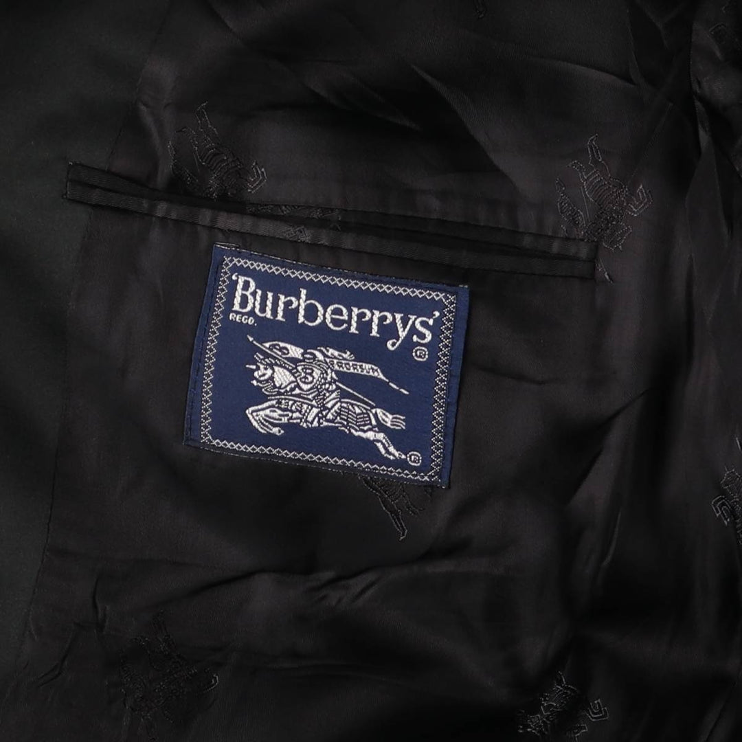 Burberry's wool tailored jacket, men's size L wool black type Vintage Second Hand