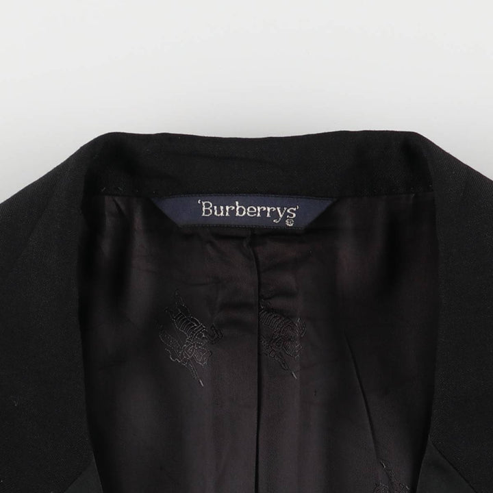 Burberry's wool tailored jacket, men's size L wool black type Vintage Second Hand