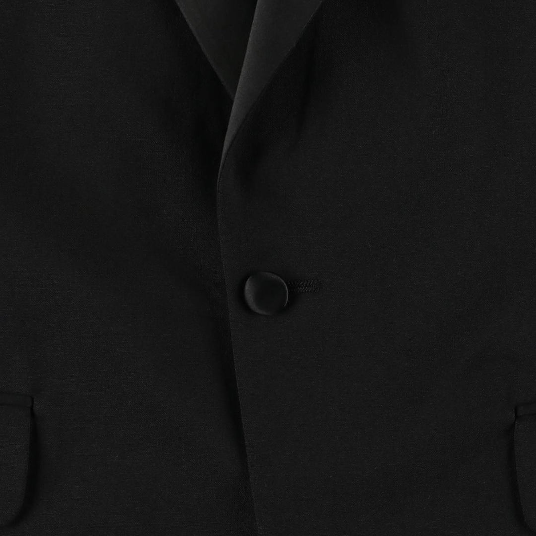 Burberry's wool tailored jacket, men's size L wool black type Vintage Second Hand