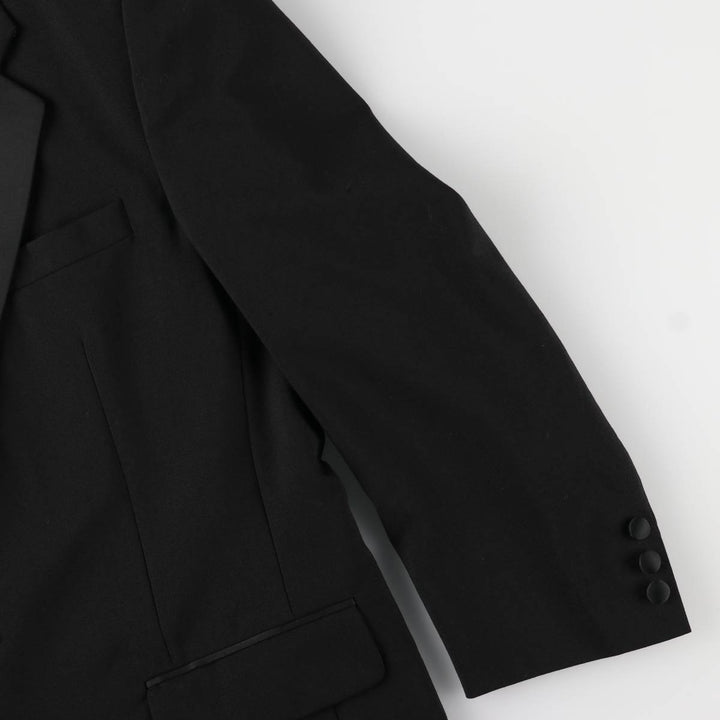 Burberry's wool tailored jacket, men's size L wool black type Vintage Second Hand