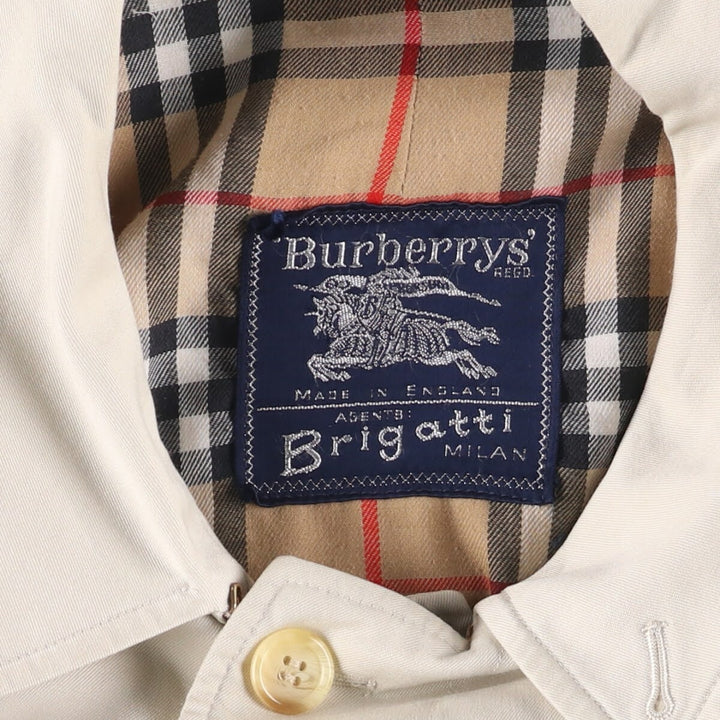 Burberry's Balmacaan Coat, Made in England, Men's Size L cotton Beige type Vintage Second Hand