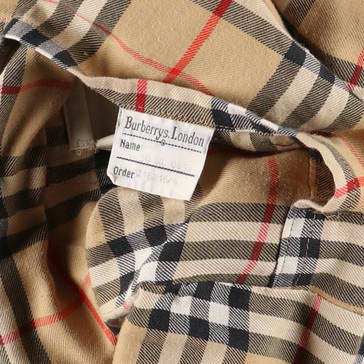 Burberry's Balmacaan Coat, Made in England, Men's Size L cotton Beige type Vintage Second Hand