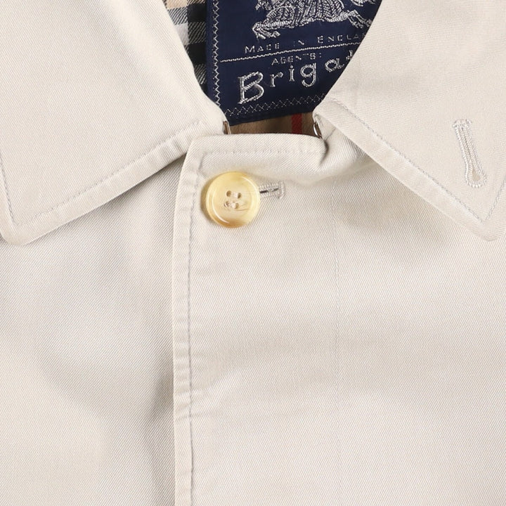 Burberry's Balmacaan Coat, Made in England, Men's Size L cotton Beige type Vintage Second Hand