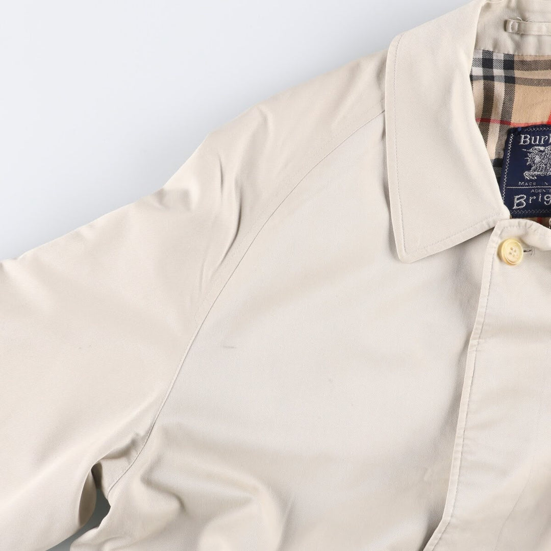 Burberry's Balmacaan Coat, Made in England, Men's Size L cotton Beige type Vintage Second Hand