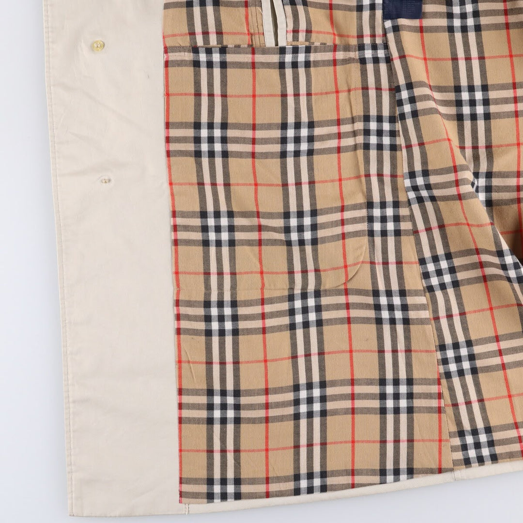 Burberry's Balmacaan Coat, Made in England, Men's Size L cotton Beige type Vintage Second Hand