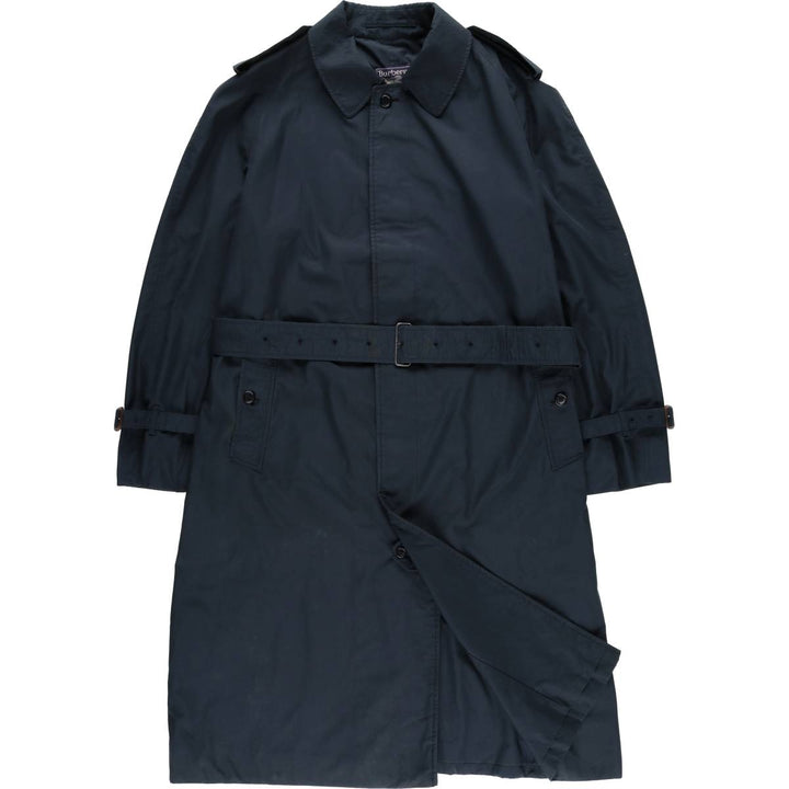 Burberry's Balmacaan Coat, Made in England, Men's XL Size polyester navy blue type Vintage Second Hand