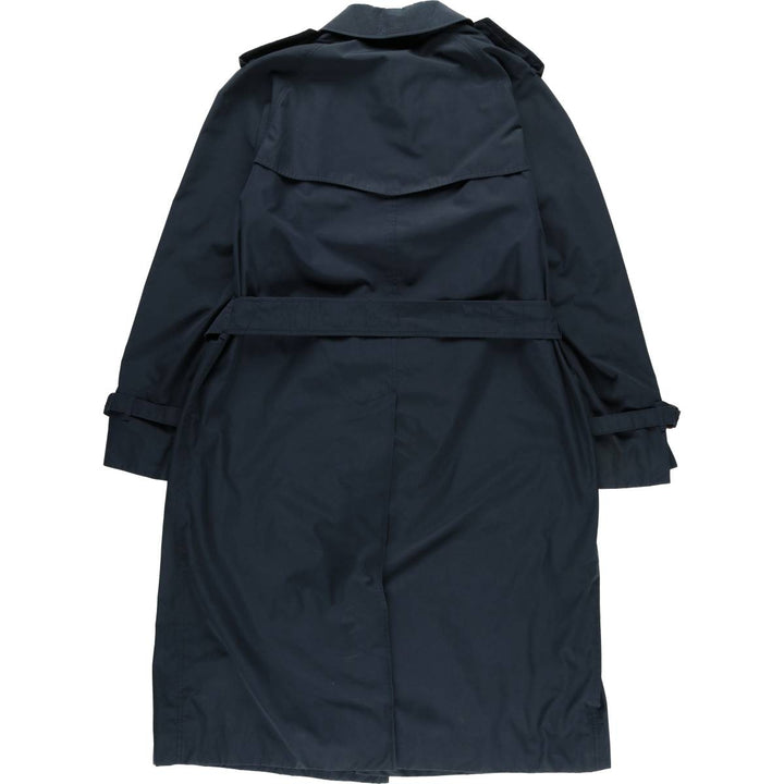 Burberry's Balmacaan Coat, Made in England, Men's XL Size polyester navy blue type Vintage Second Hand