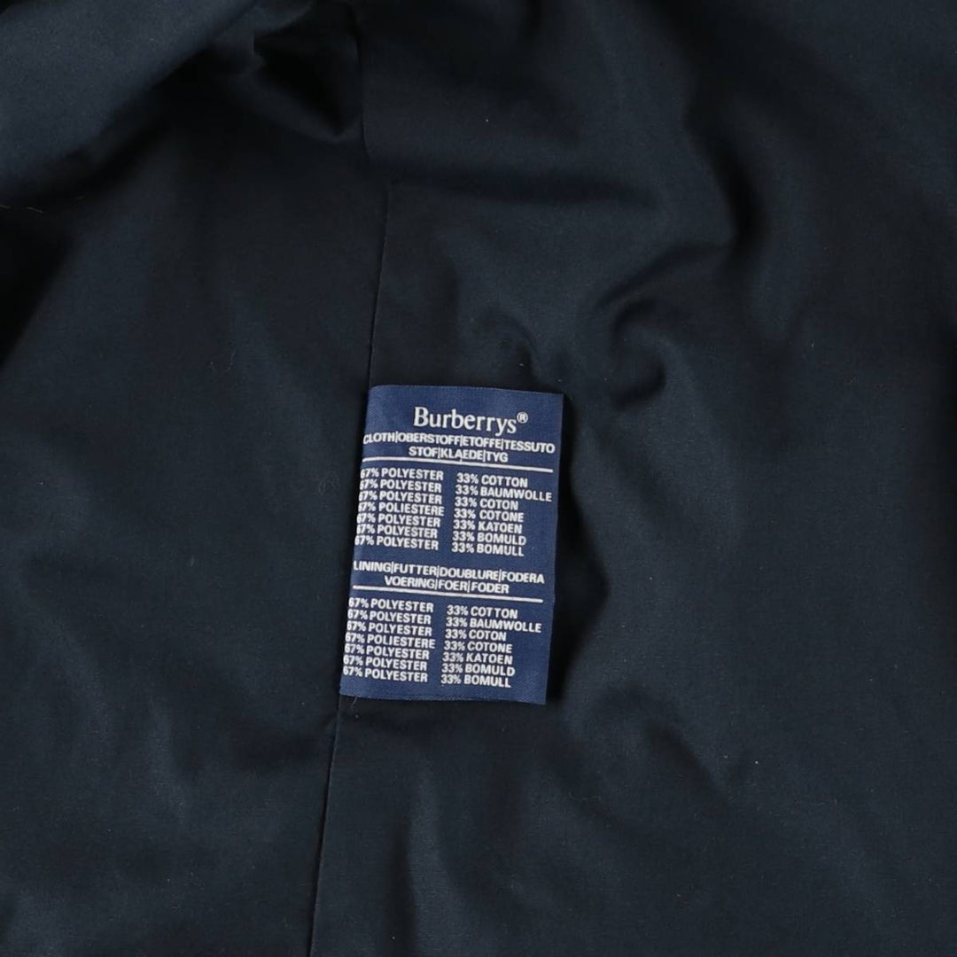 Burberry's Balmacaan Coat, Made in England, Men's XL Size polyester navy blue type Vintage Second Hand