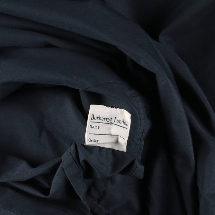 Burberry's Balmacaan Coat, Made in England, Men's XL Size polyester navy blue type Vintage Second Hand