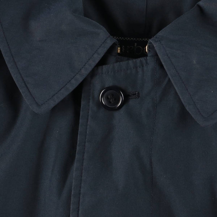 Burberry's Balmacaan Coat, Made in England, Men's XL Size polyester navy blue type Vintage Second Hand