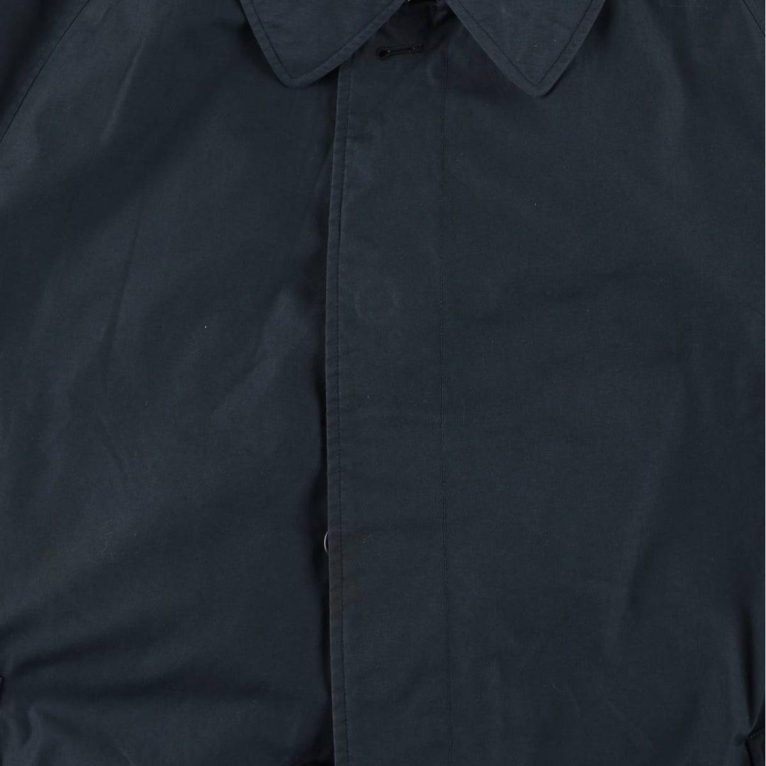 Burberry's Balmacaan Coat, Made in England, Men's XL Size polyester navy blue type Vintage Second Hand