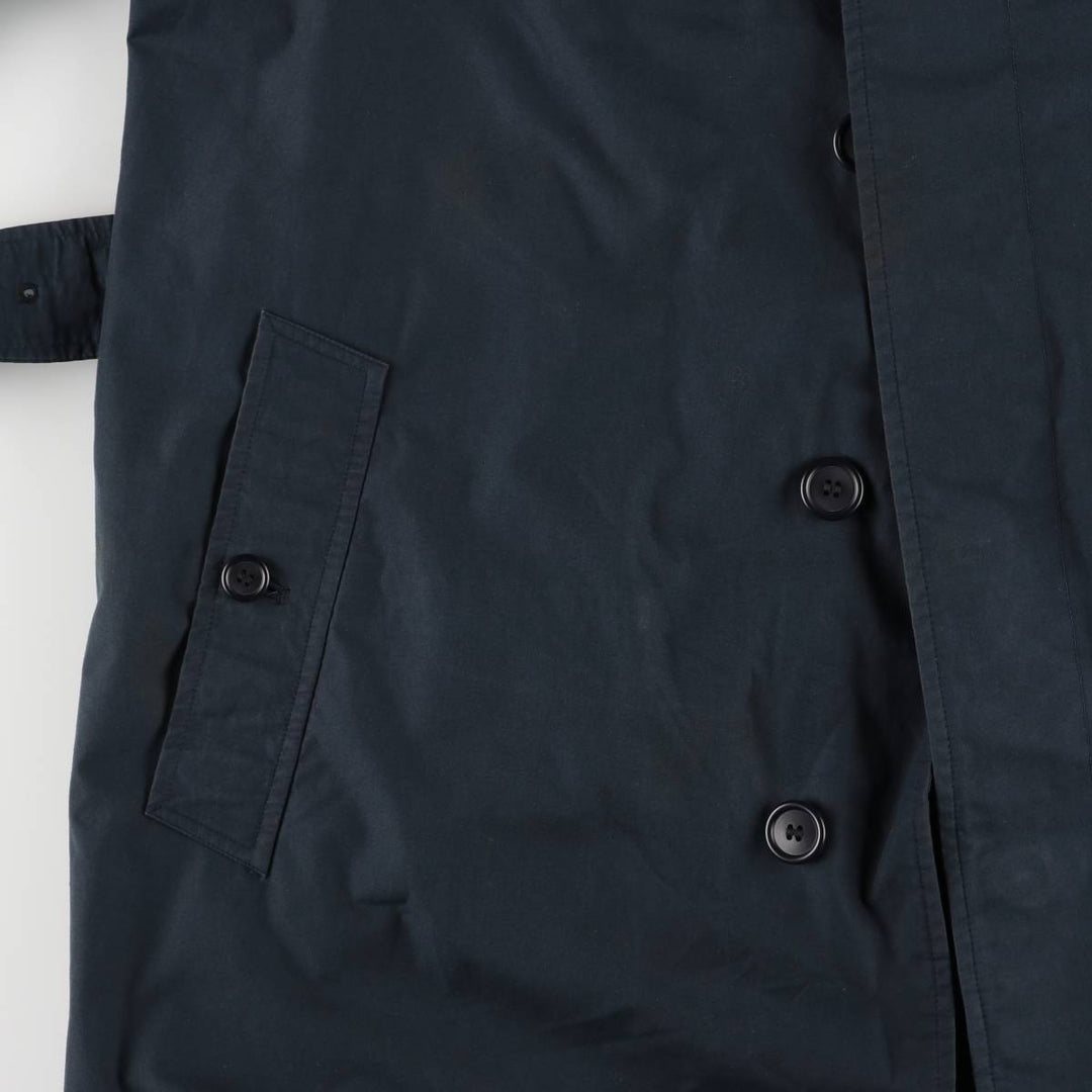 Burberry's Balmacaan Coat, Made in England, Men's XL Size polyester navy blue type Vintage Second Hand
