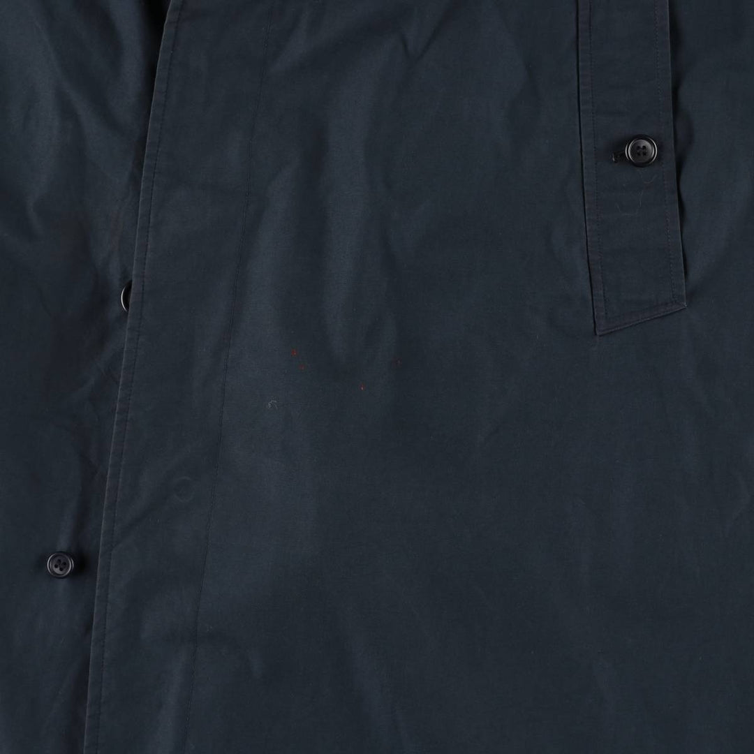Burberry's Balmacaan Coat, Made in England, Men's XL Size polyester navy blue type Vintage Second Hand