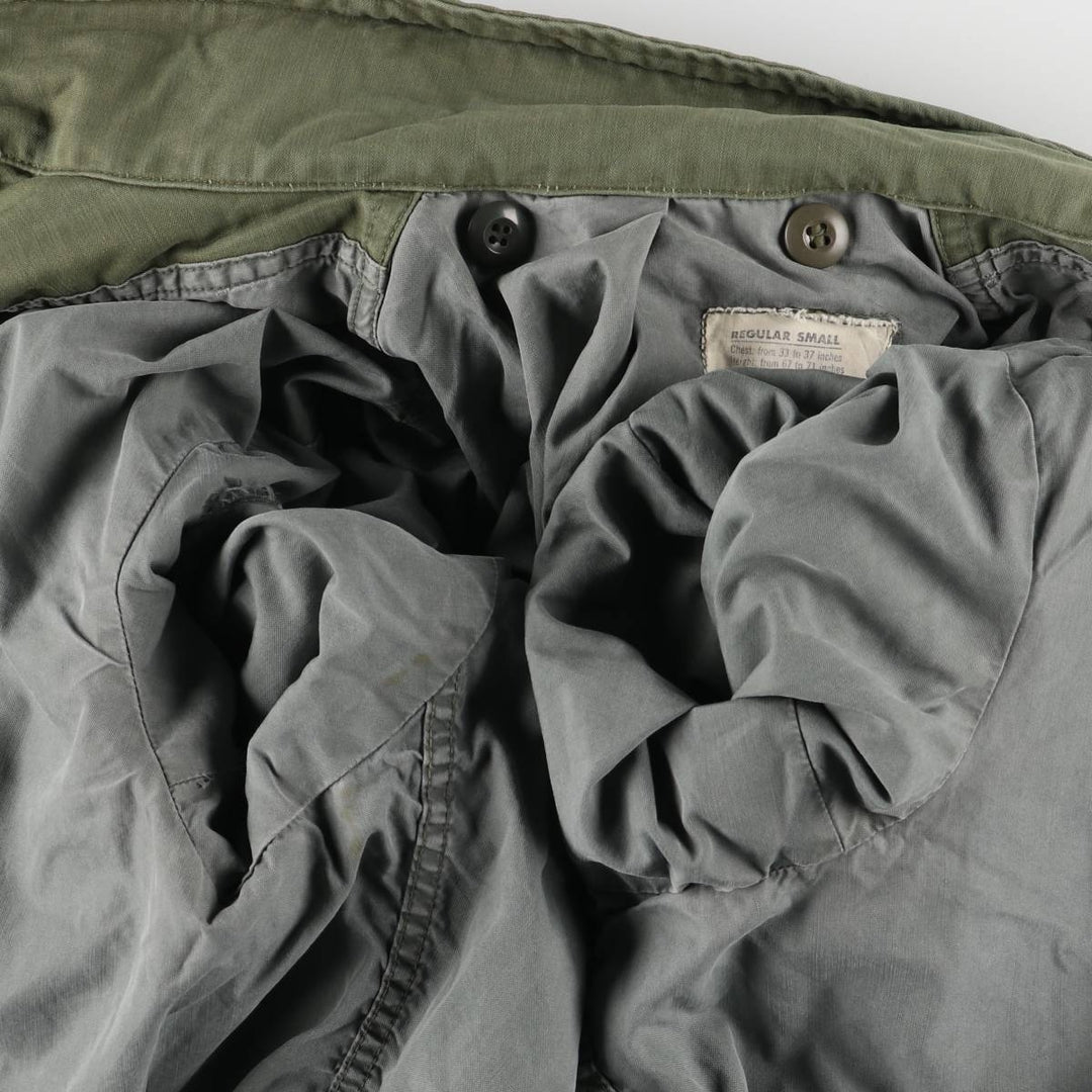 Authentic 1960'S US Military M-65 Field Jacket, Made in USA, Regular Small, Men's Size Medium unclear Khaki type Vintage Second Hand