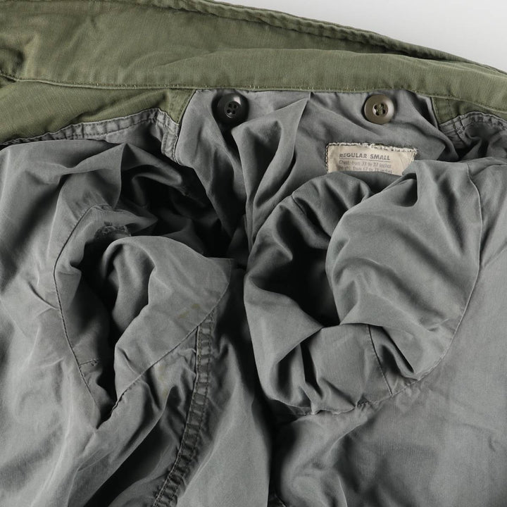 Authentic 1960'S US Military M-65 Field Jacket, Made in USA, Regular Small, Men's Size Medium unclear Khaki type Vintage Second Hand