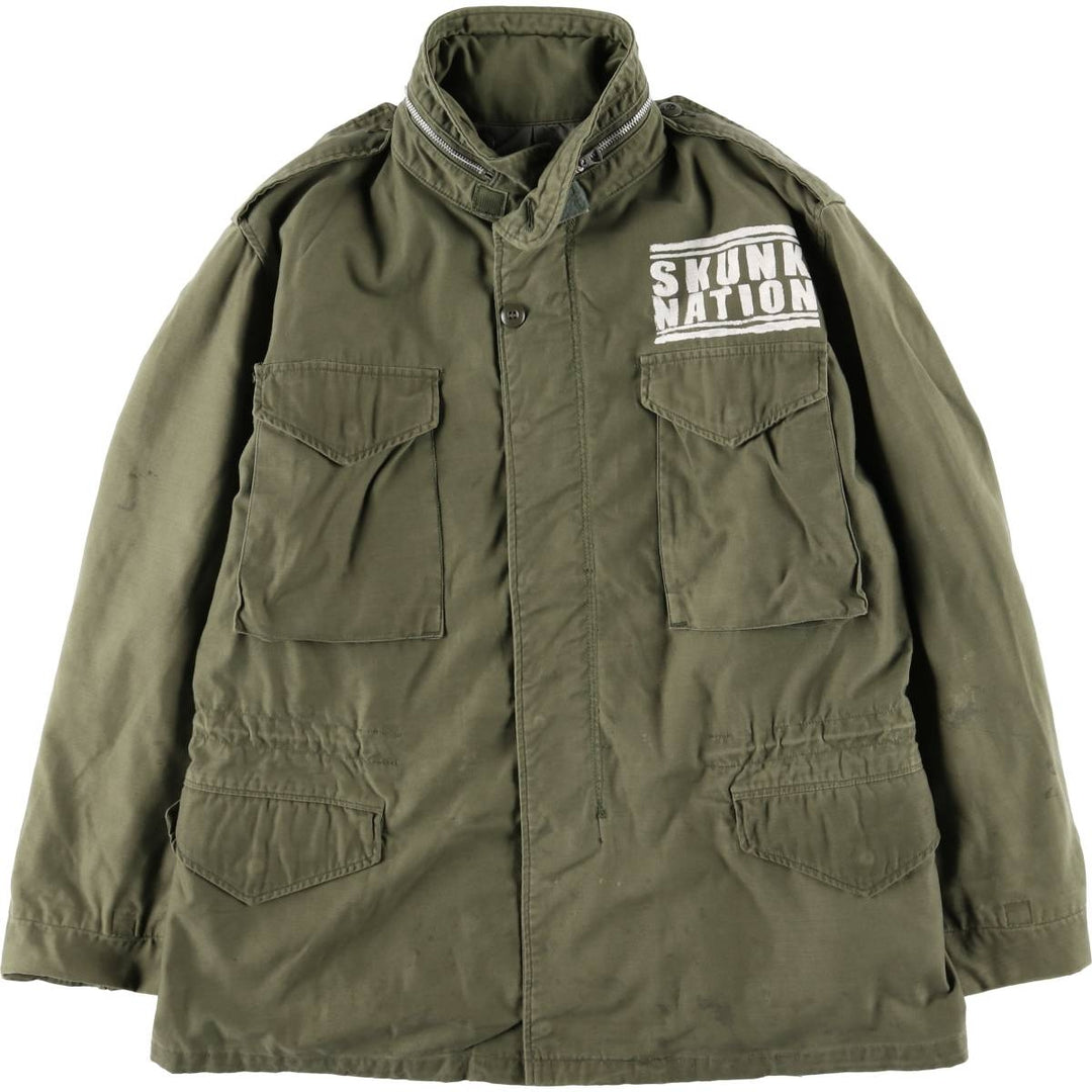 US Army M-65 2nd Paint Military Field Jacket, Men's Size L unclear Khaki type Vintage Second Hand
