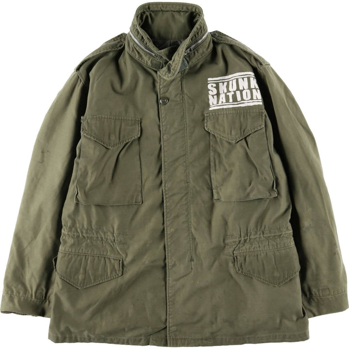 US Army M-65 2nd Paint Military Field Jacket, Men's Size L unclear Khaki type Vintage Second Hand