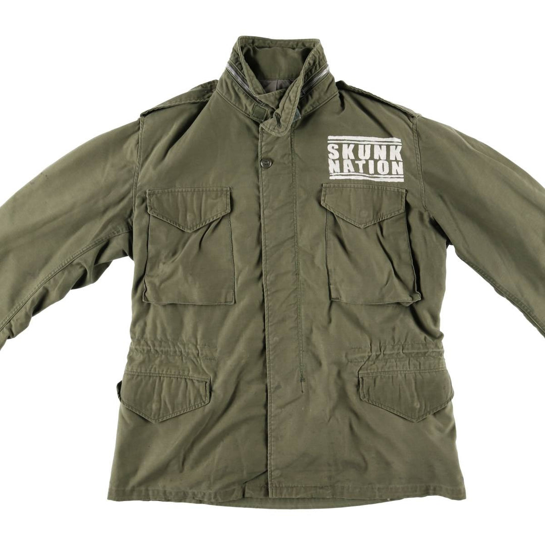 US Army M-65 2nd Paint Military Field Jacket, Men's Size L unclear Khaki type Vintage Second Hand