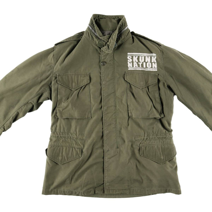 US Army M-65 2nd Paint Military Field Jacket, Men's Size L unclear Khaki type Vintage Second Hand