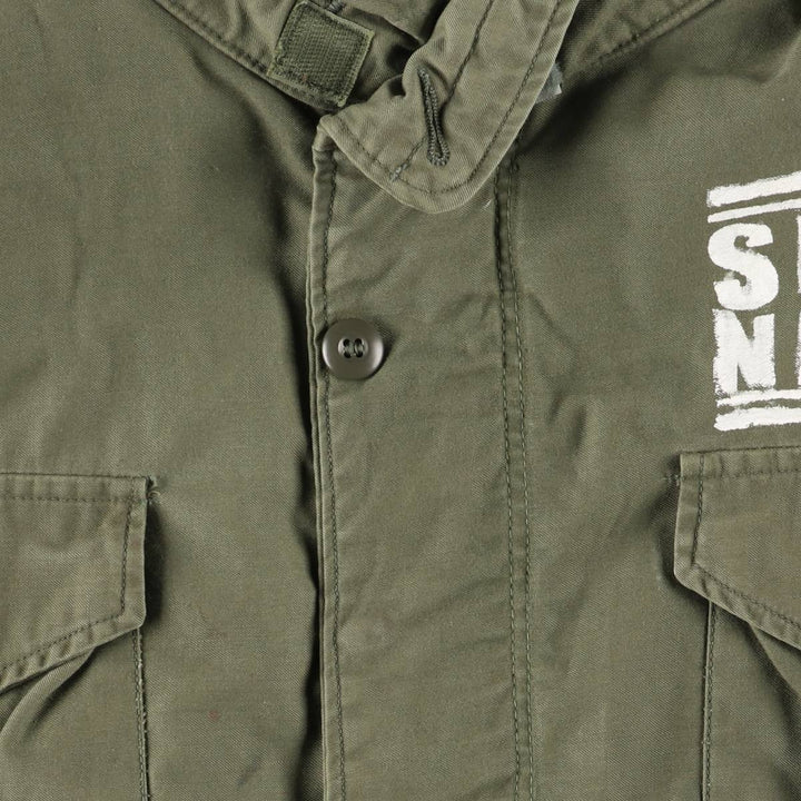 US Army M-65 2nd Paint Military Field Jacket, Men's Size L unclear Khaki type Vintage Second Hand