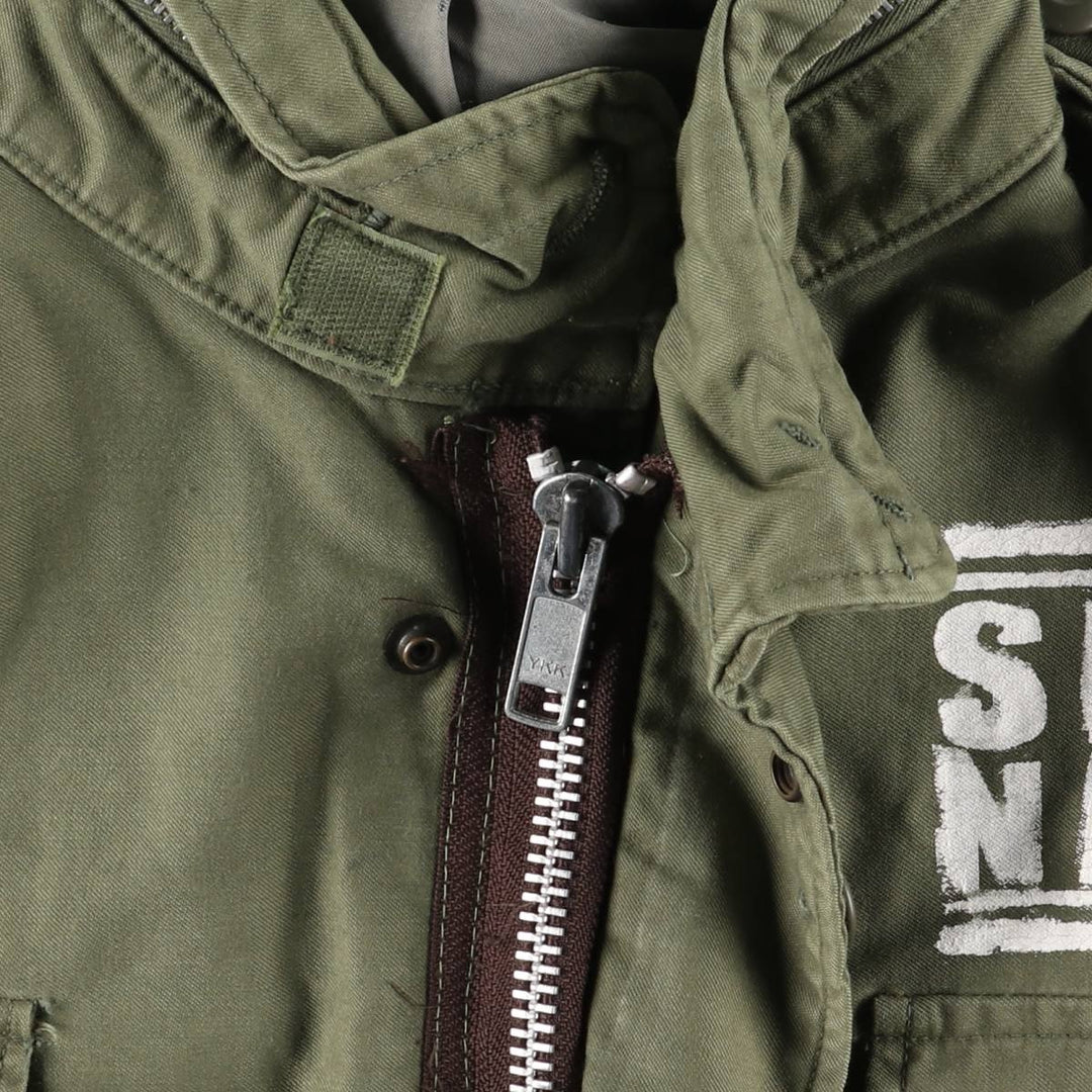 US Army M-65 2nd Paint Military Field Jacket, Men's Size L unclear Khaki type Vintage Second Hand