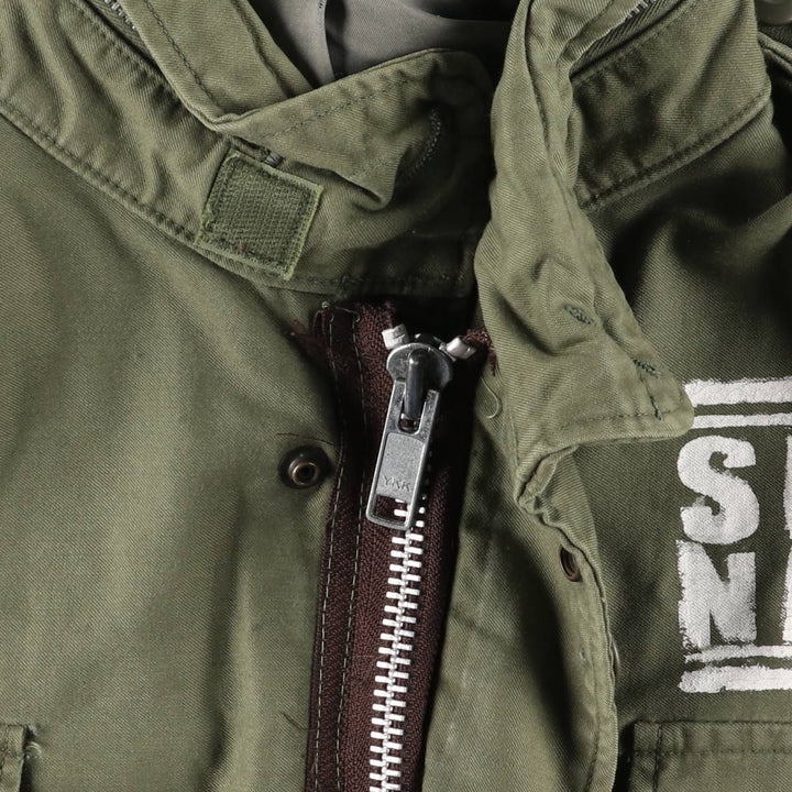 US Army M-65 2nd Paint Military Field Jacket, Men's Size L unclear Khaki type Vintage Second Hand