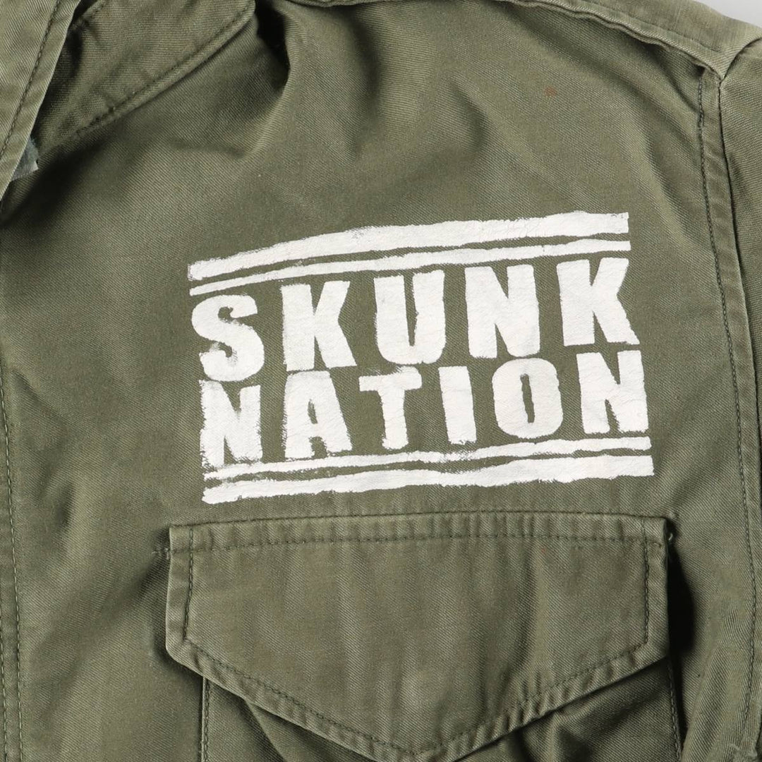 US Army M-65 2nd Paint Military Field Jacket, Men's Size L unclear Khaki type Vintage Second Hand