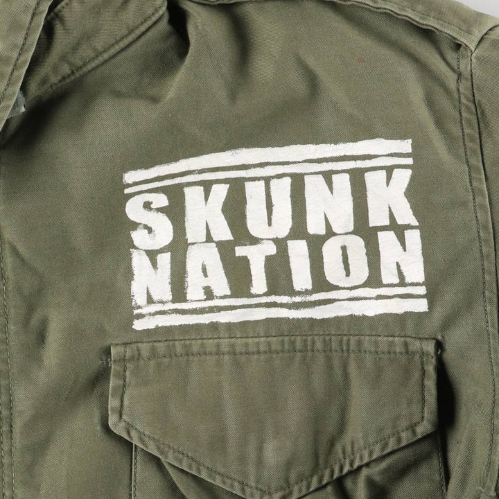 US Army M-65 2nd Paint Military Field Jacket, Men's Size L unclear Khaki type Vintage Second Hand