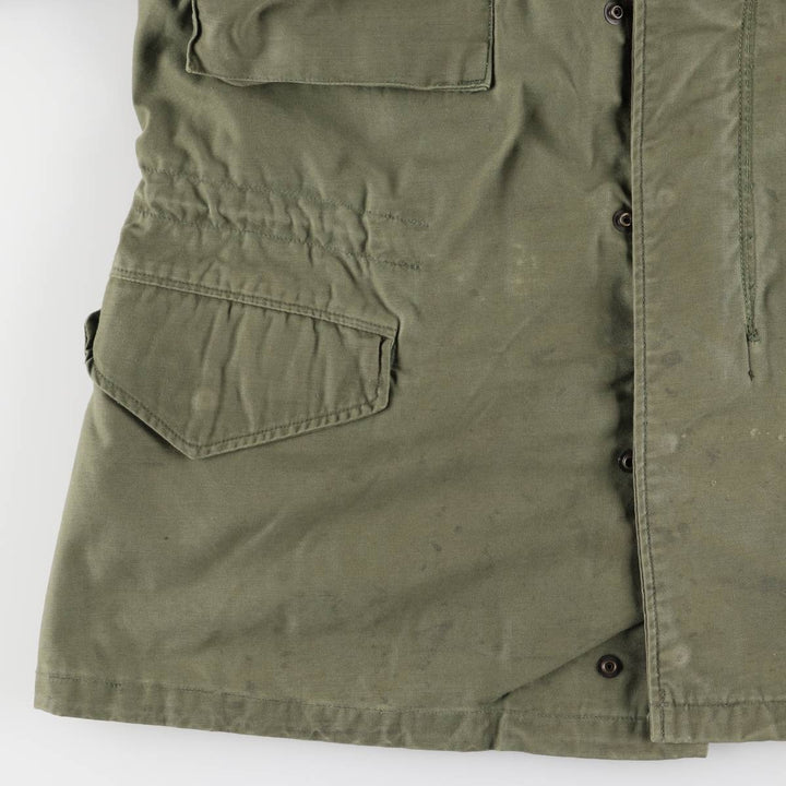 US Army M-65 2nd Paint Military Field Jacket, Men's Size L unclear Khaki type Vintage Second Hand