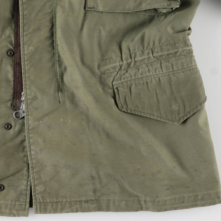 US Army M-65 2nd Paint Military Field Jacket, Men's Size L unclear Khaki type Vintage Second Hand