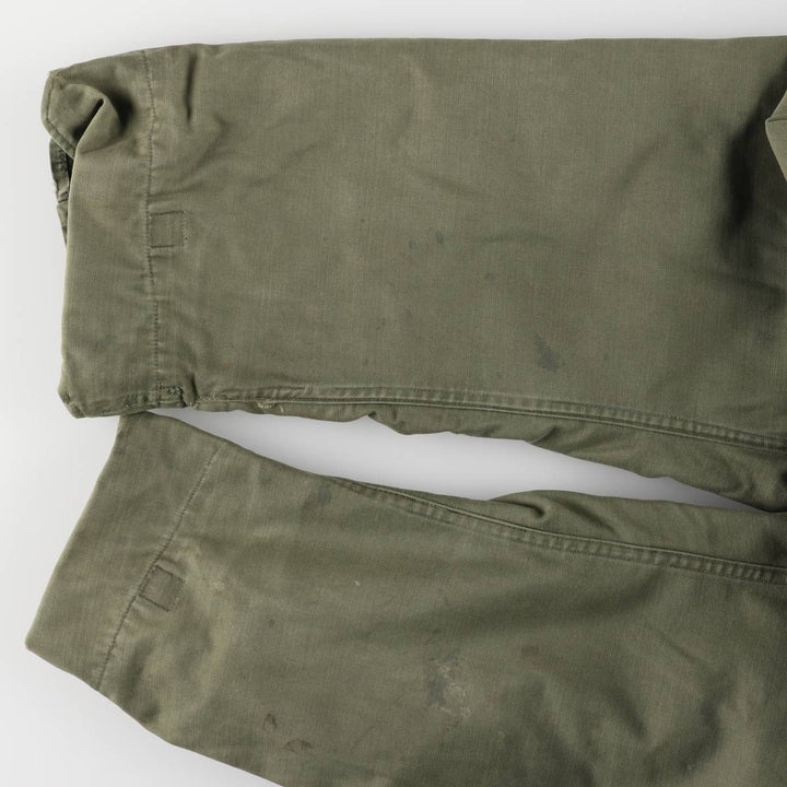 US Army M-65 2nd Paint Military Field Jacket, Men's Size L unclear Khaki type Vintage Second Hand