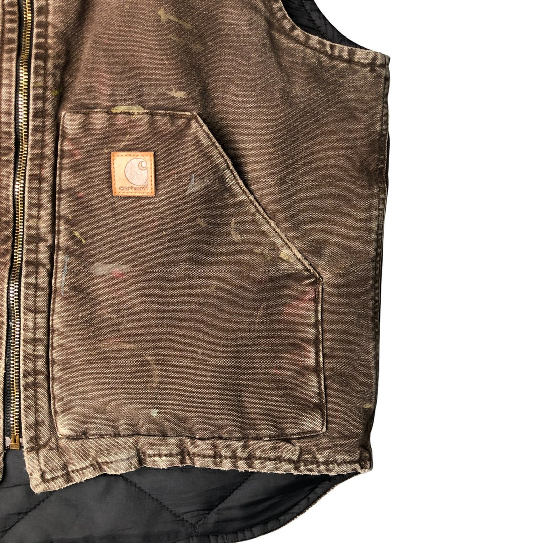 Carhartt Classic Padded Duck Vest, Men's Medium cotton brown type Vintage Second Hand