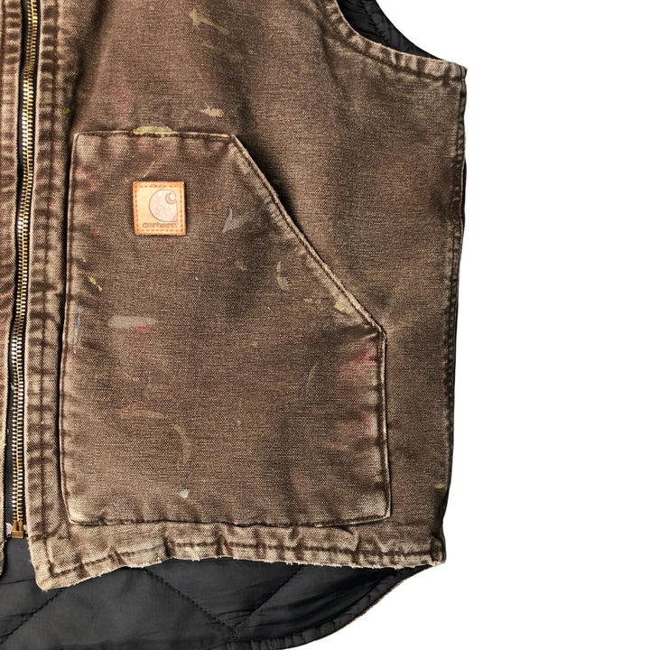 Carhartt Classic Padded Duck Vest, Men's Medium cotton brown type Vintage Second Hand