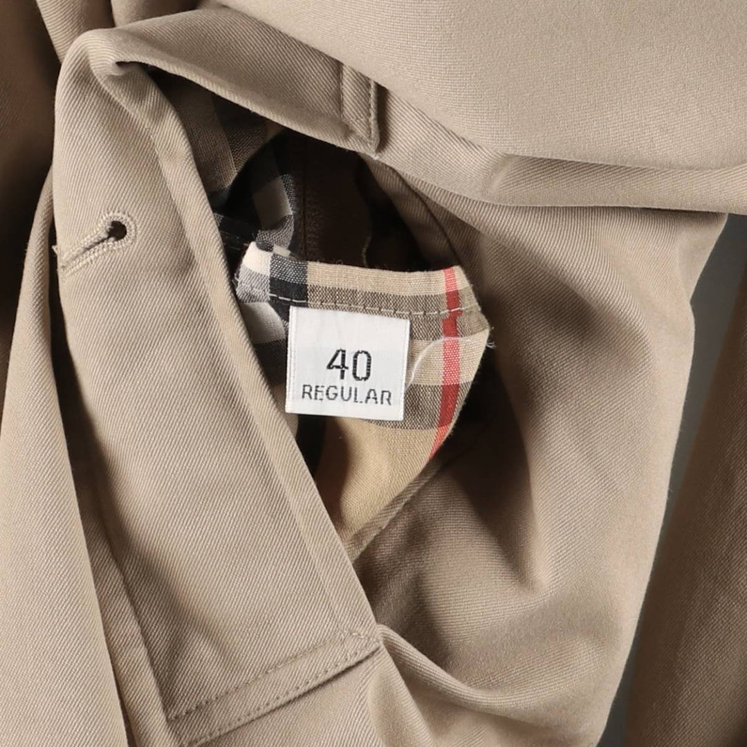 Burberry's Balmacaan coat, men's size M cotton Beige type Vintage Second Hand