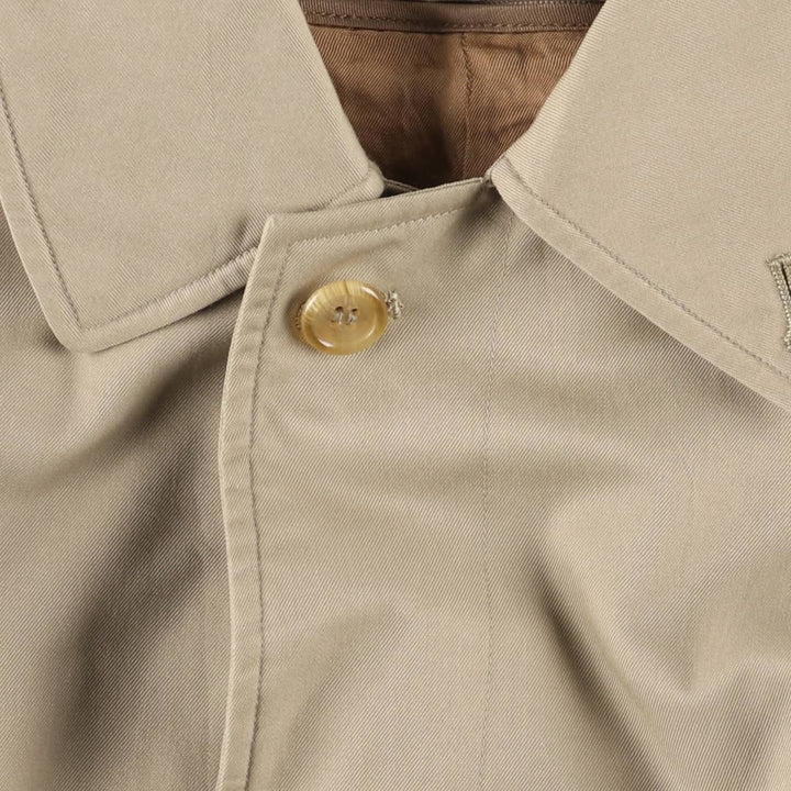 Burberry's Balmacaan Coat, Made in England, Men's Size L cotton Beige type Vintage Second Hand