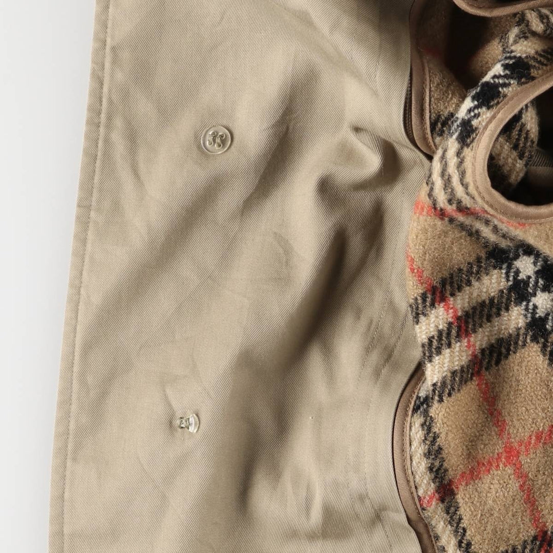 Burberry's Balmacaan Coat, Made in England, Men's Size L cotton Beige type Vintage Second Hand