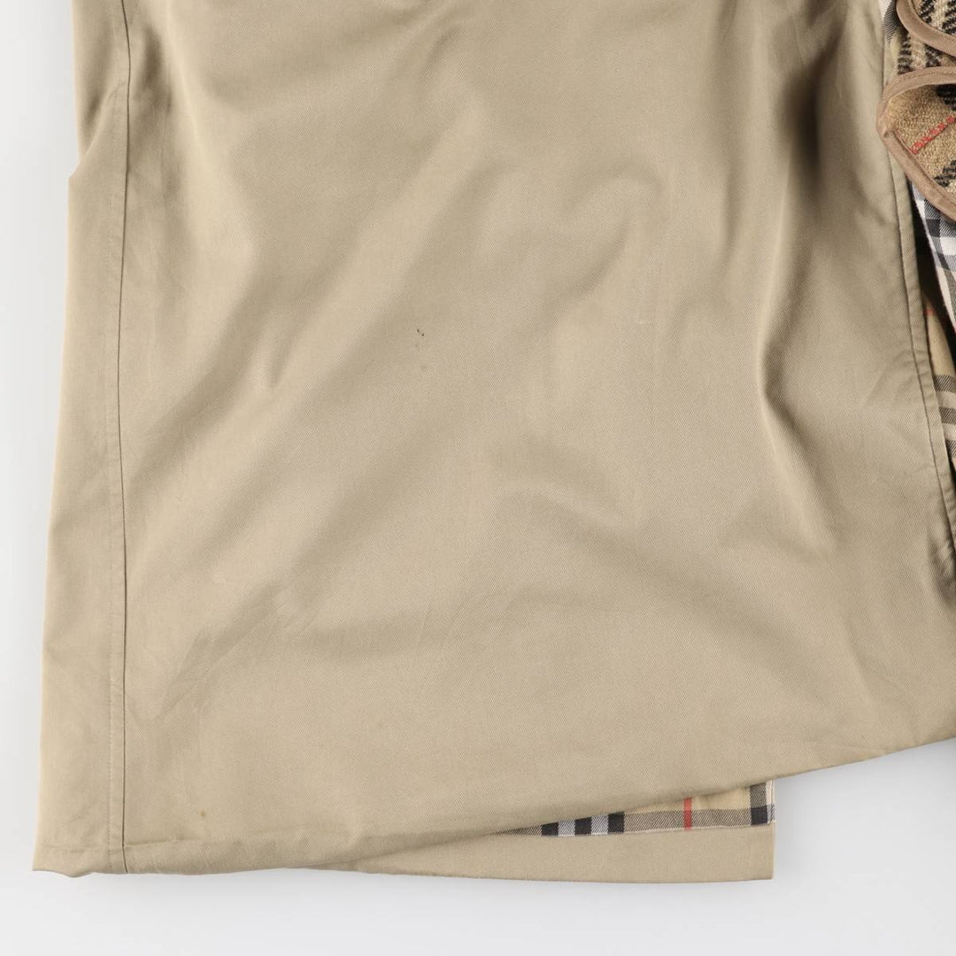 Burberry's Balmacaan Coat, Made in England, Men's Size L cotton Beige type Vintage Second Hand