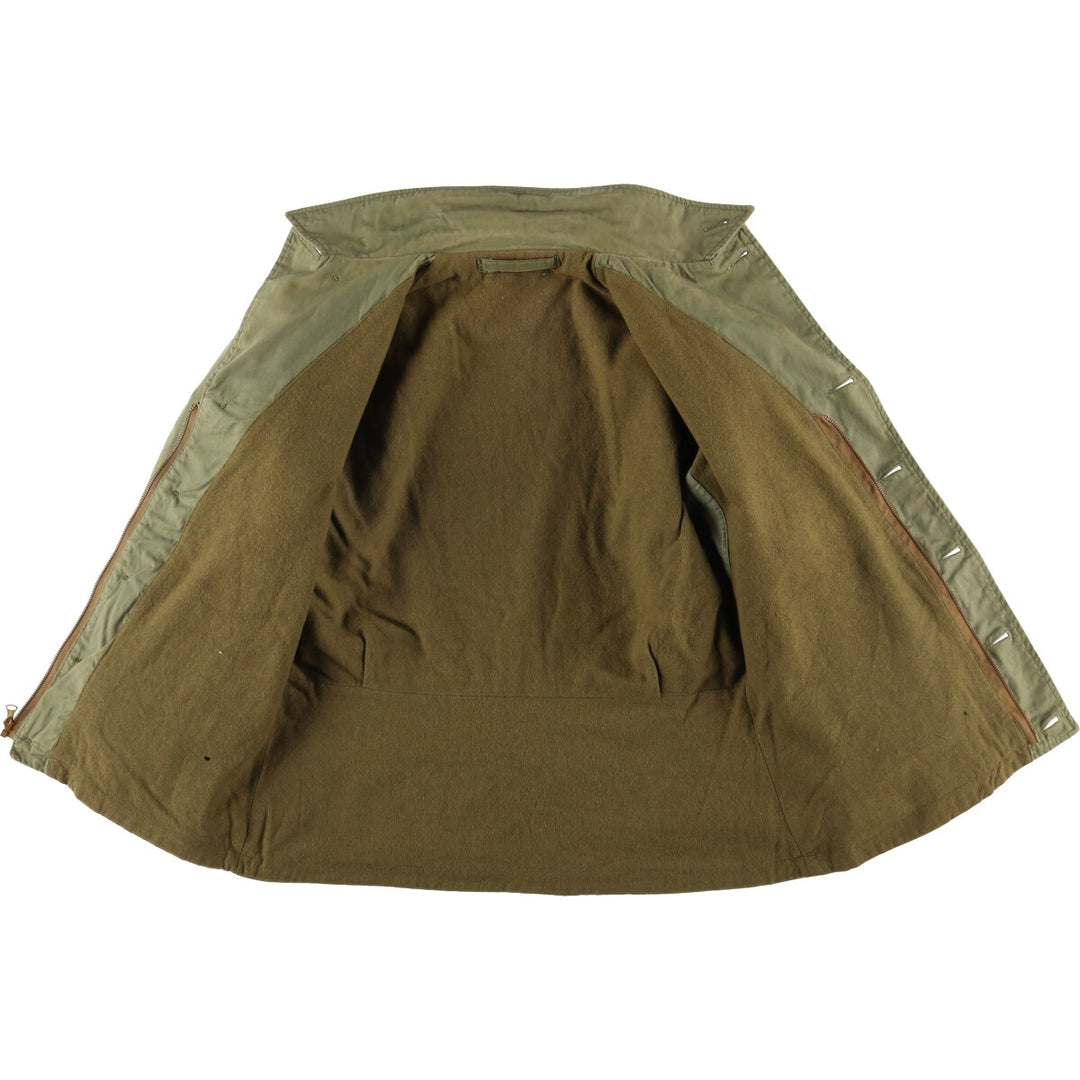 Vintage US Navy N-4 Stenciled Military Deck Jacket, Men's Size L unclear Khaki type sage green Vintage Second Hand