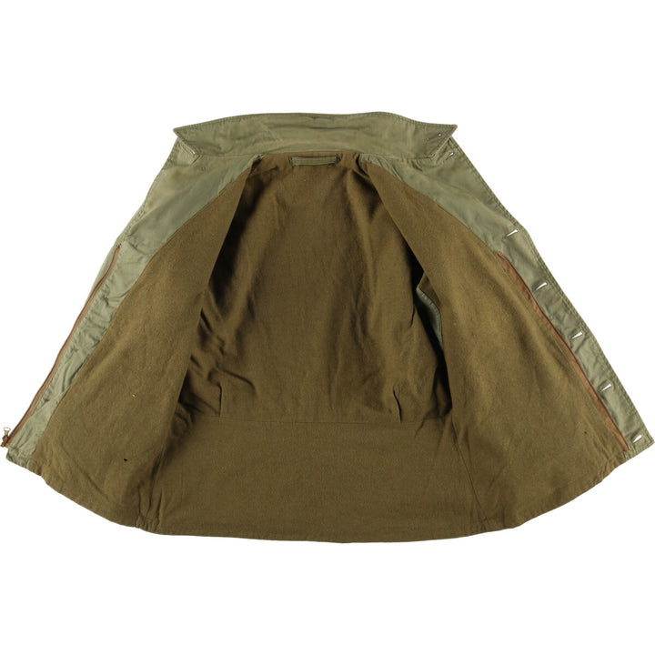 Vintage US Navy N-4 Stenciled Military Deck Jacket, Men's Size L unclear Khaki type sage green Vintage Second Hand