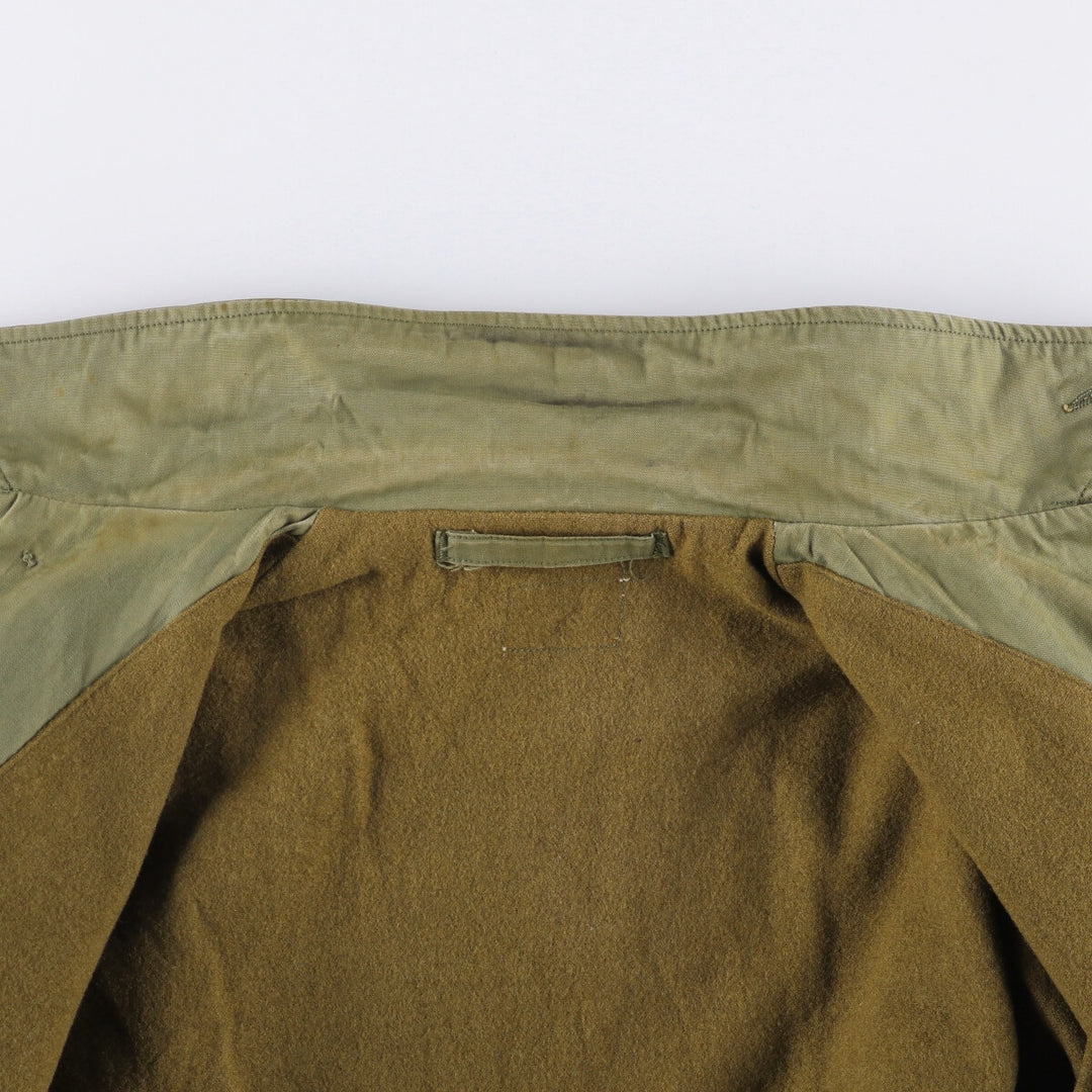 Vintage US Navy N-4 Stenciled Military Deck Jacket, Men's Size L unclear Khaki type sage green Vintage Second Hand