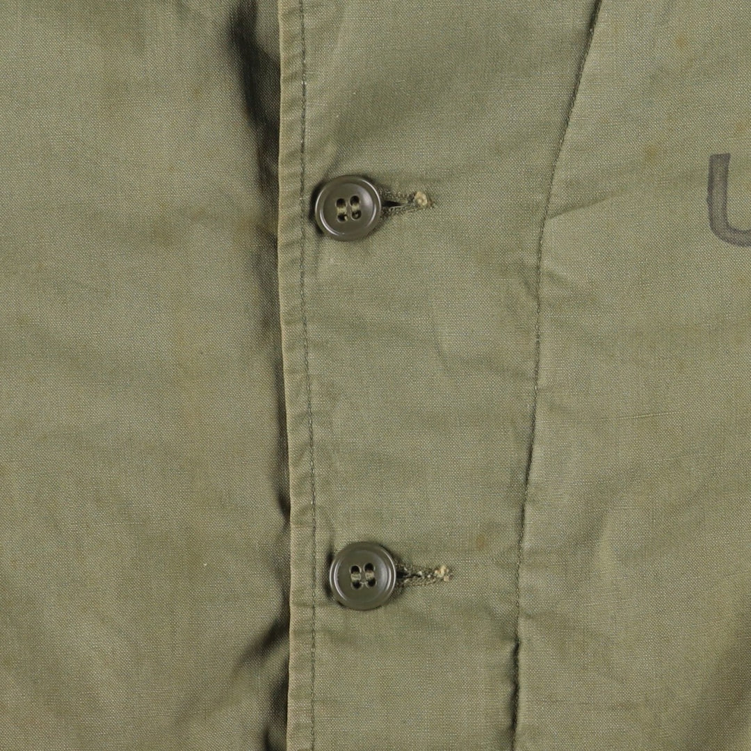 Vintage US Navy N-4 Stenciled Military Deck Jacket, Men's Size L unclear Khaki type sage green Vintage Second Hand