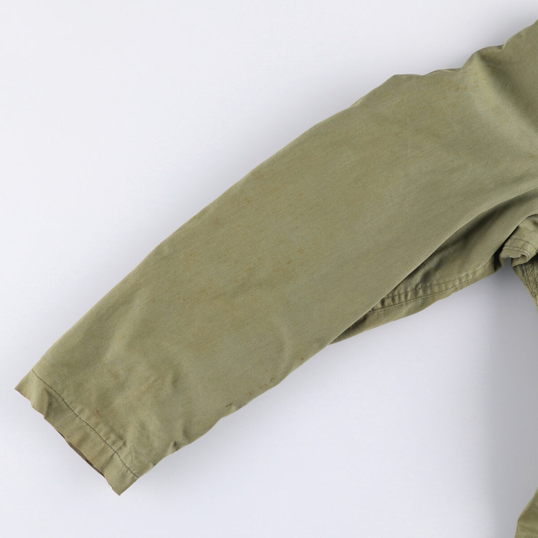 Vintage US Navy N-4 Stenciled Military Deck Jacket, Men's Size L unclear Khaki type sage green Vintage Second Hand