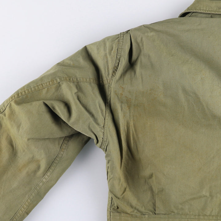 Vintage US Navy N-4 Stenciled Military Deck Jacket, Men's Size L unclear Khaki type sage green Vintage Second Hand