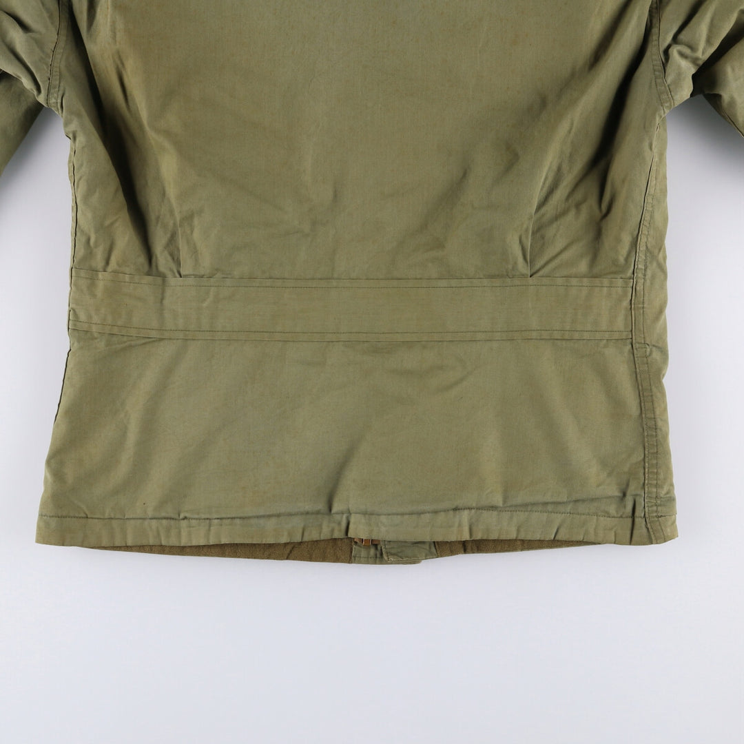 Vintage US Navy N-4 Stenciled Military Deck Jacket, Men's Size L unclear Khaki type sage green Vintage Second Hand