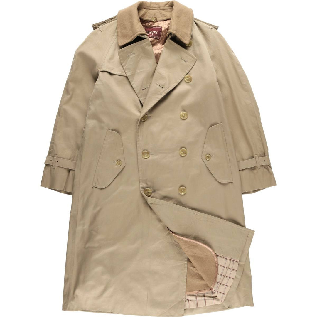 Vintage 80s-90'S Ralph Lauren Chaps trench coat, men's size M cotton Beige type Vintage Second Hand