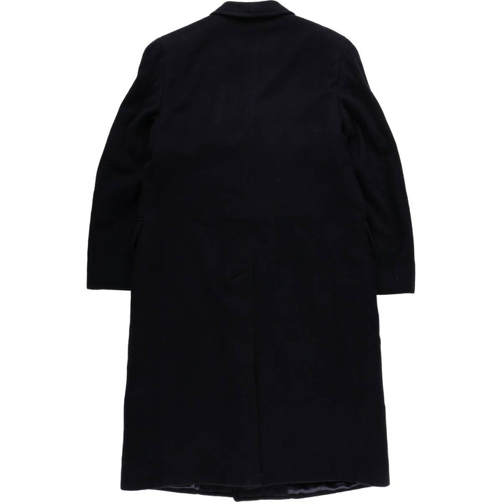 Simon's Copley Square Cashmere Chesterfield Coat, Men's Size Medium Cashmere navy blue type Vintage Second Hand